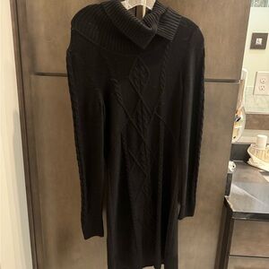 White House Black Market Black Cowl Neck Sweater